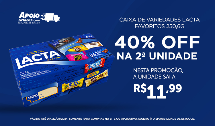 Caixa De Variedades Lacta Favoritos ate 22/09